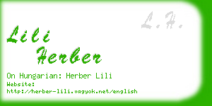 lili herber business card